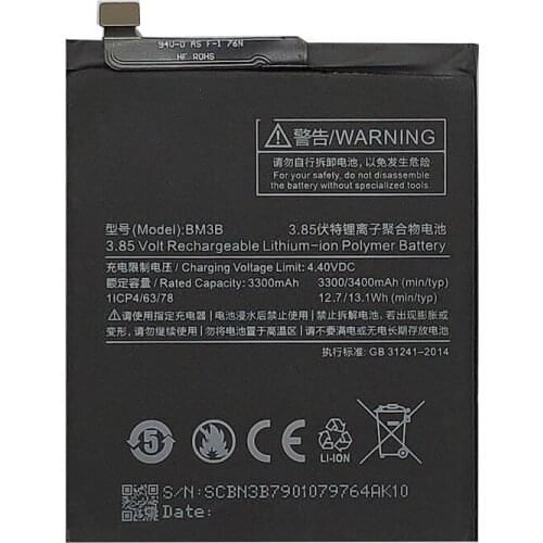 Rechargeable battery BM3B For Xiaomi Mi MIX 2 2S battery Mobile Phone Replace Bateria Lithium ion polymer battery