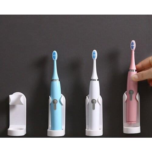 Electric toothbrush rack non perforated wall mounted suction type bathroom shelf toilet toothware storage rack