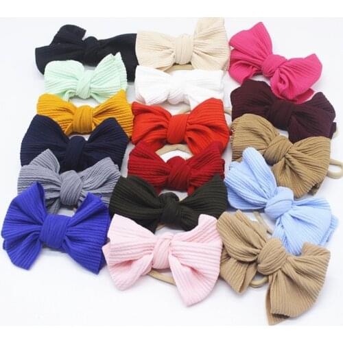 1 Piece Children Girls Fashion Bow Tie Head Hair Band Baby Newborn Hair Rope Headband Headwear Headwrap