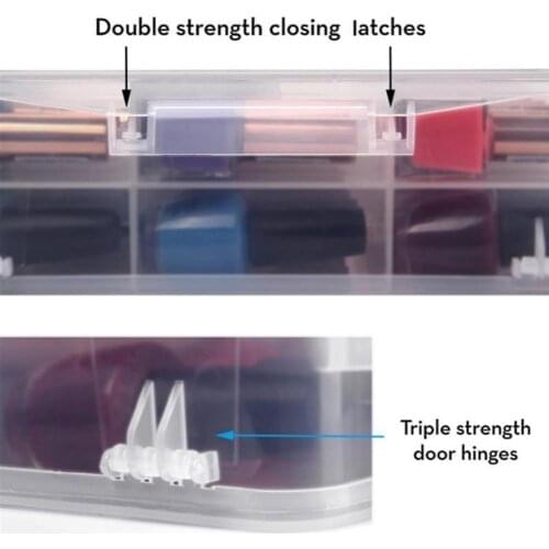 Empty Nail Polish Storage Box Equipment For Nail Oil Box Double 48 Lattice Storage Rack Sided Box Storage Portable M0Z6