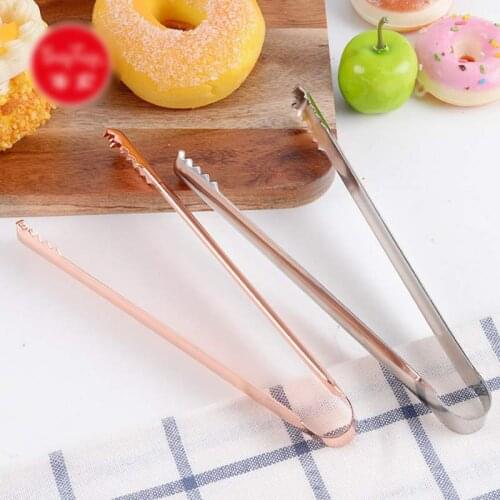 Stainless Steel Ice Tongs Sugar Cube Tongs Lightweight Food Serving Tongs Multi-function Ice Cube Buffet Clip BBQ Tool