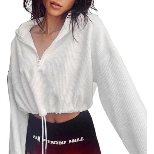 THINKTHENDO Women's Short Hoodies