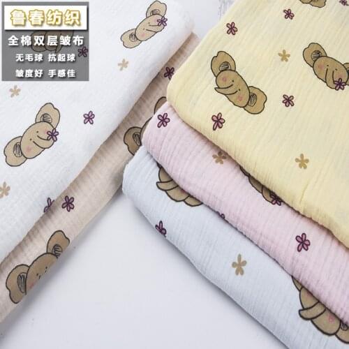 100x135cm Soft Cotton Fabric for Sewing DIY Handmade Clothes Patchwork Fabric Elephant Printing