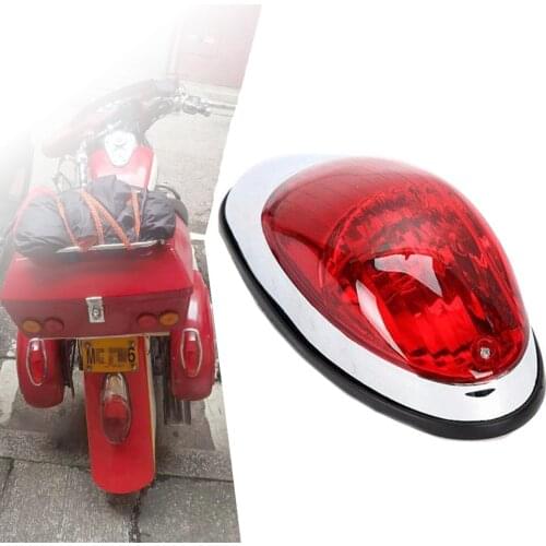 12v Motorcycle Tail Brake Lights Red Lens Moto Auxiliary Light Tail Lamp for Harley Suzuki Yamaha Honda Shadow 400 750