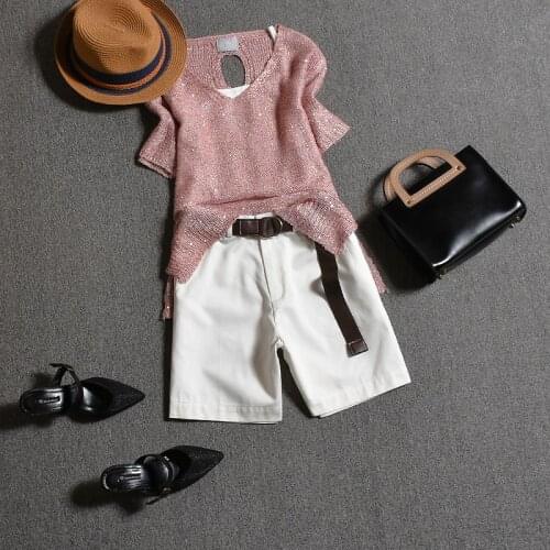 2021 Summer New European Fashion Sequins Sweater Casual Leg Pants Fashion Elegant Suit Womens Fitness Clothing Sets Tracksuit