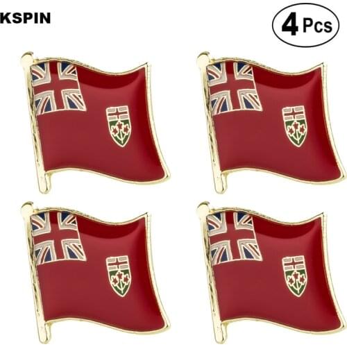 ONTARIO Flag Pin Lapel Pin Badge Brooch Icons 4pcs