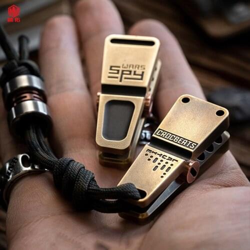 1PC Crocodile Telegraph Clip Brass Fingertip Gyro Metal Adult Decompression Toy EDC Storage Stationery Clip Creative Mens Gift