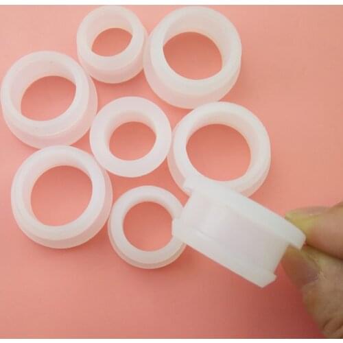 10pcs 2mm-30mm Transparent Silicone Rubber Snap-on Grommet Hole Plugs Bung Cable Wiring Protect Bush