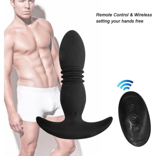 12 Modes Vibrator with Remote Control USB Rechargeable Anal Massager Wireless P-Spot Stimulator Detachable Butt Anal Plug