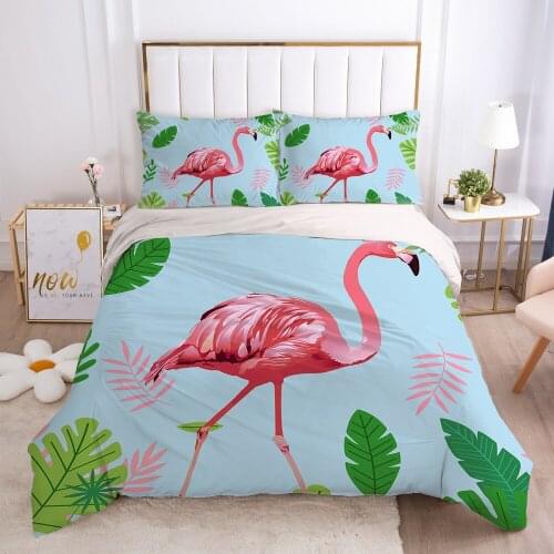 2/3pcs Duvet cover set pillow case Bedding set Queen King Euro Bed linens 220x240 140x200 240x260 Bed set Eastey nordic Flamingo