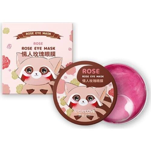 60Pcs Face Skin Care Set Rose Essence Moisturizing Collagen Eye Patches & Face Serum & Facial Mask Beauty Makeup Set