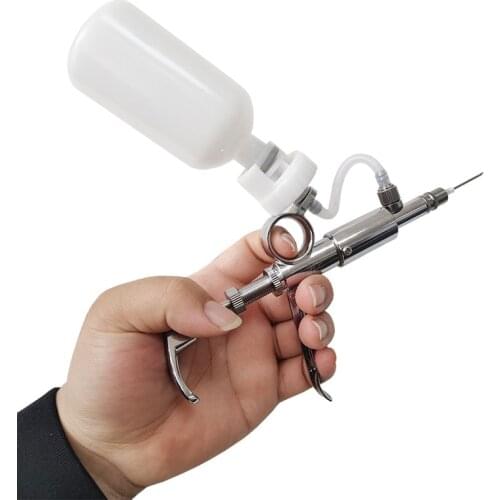 Automatic Animal Husbandry Continuous Syringe Veterinary Equipment With Bottle Inoculation Metal Multifunctional Farm Tool 5ml