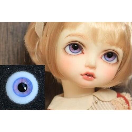 BJD doll eyeballs fit 14mm16mm18mm size glass eyeballs with small iris /H10 blue violet doll accessories