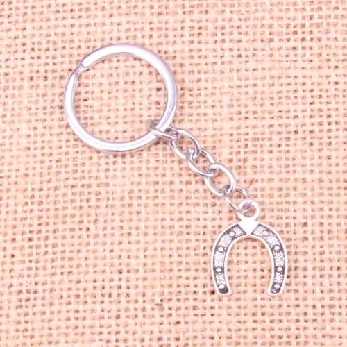 New Arrival lucky horseshoe Charm Pendant Keychain Key Ring Chain Accessories Jewelry Making For Gifts