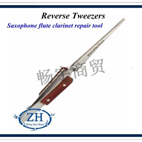 Wind instrument straight Head tweezers maintenance tools Saxophone flute clarinet Reverse Tweezers repair tool