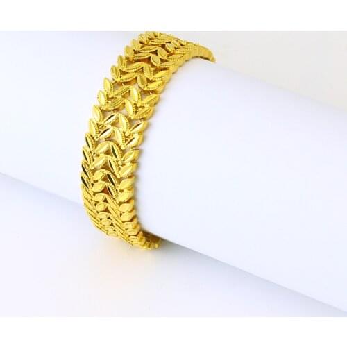 Fansheng Fashion Jewelry 2020 New Trendy Gold Plated 21cm Mens Bracelet