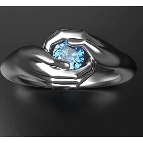 FDLK Rings for Women Elegant Womens Fashion Ring Hands Protection Mermaid Tears Jewelry Rings Gift for Girlfriend