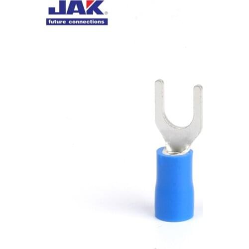 SV2-5S Blue Furcate Terminal Wire Connector Insulated Cable Electrical Wire Lug crimp terminal 100PCS SV2-5S SV（SV series