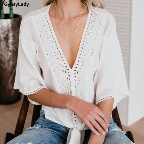 Gypsylady Openwork Blouses