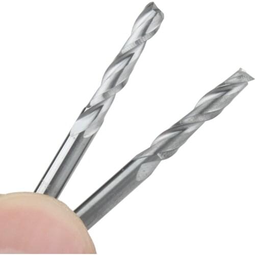 10Pcs 3.175x15mm Two Flutes End Mill Bits,Cutting Tools,Carbide Tools, Woodworking Tools,CNC Router Bits
