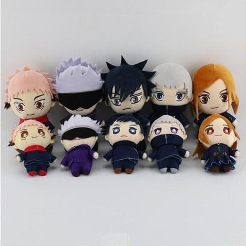 15cm Anime Jujutsu Kaisen Cosplay Round Tumbler Doll Plush Cartoon Kawaii Adult Children Props Accessories