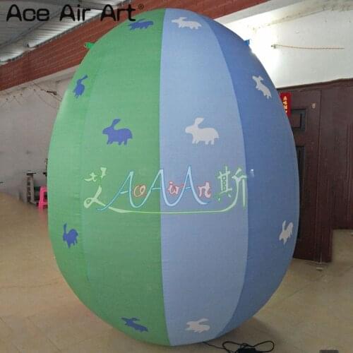 Hot selling Easter inflatable Easter egg decorations model,green and blue inflatable Easter egg For Easter Events Decorations