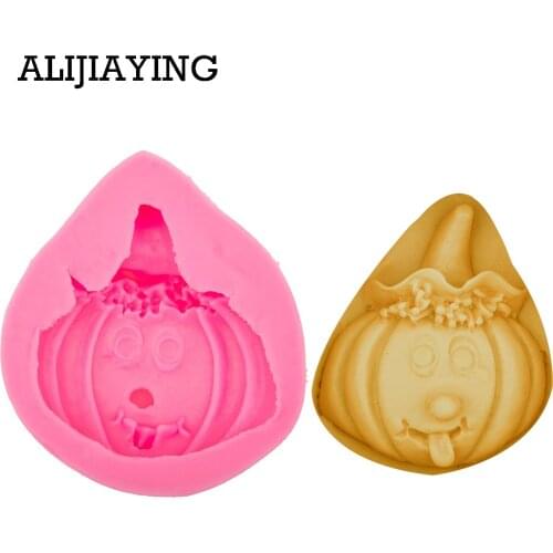 M0582 1Pcs Halloween pumpkin Silicone Mold For Jelly Cake Decoration Polymer Clay Resin