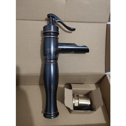 Copper antique sink basin faucet ORB mixer tap, Oil Rubbed Bronze wash basin faucet black, Bathroom basin faucet hot and cold