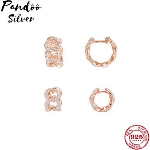 Fashion Charm Sterling Silver Copy 1:1 Replica,Chains Hoop Luxury Earring In Pair Women 2021 Jewelry Gift