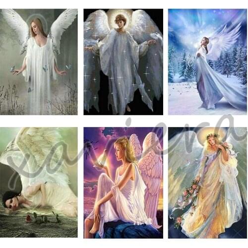 Xaviera 5D Diy Diamond Painting Angel Girl Full Drill Square Embroidery Mosaic Rhinestone Cross Stitch Accessories Handmade Gift
