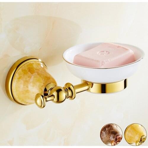 Wall mounted Copper bathroom soap dishes box, Golden soap dishes for shower holder vintage, European brass toilet soap box rack
