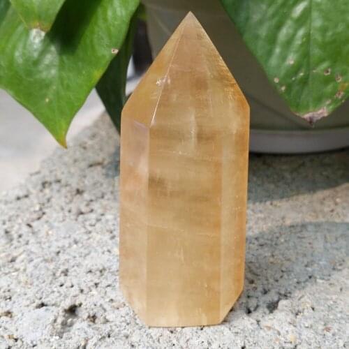 Natural Yellow Calcite Stone Crystal Obelisk Quartz Wand selenite stone Point Mineral Specimen reiki Healing 1pcs