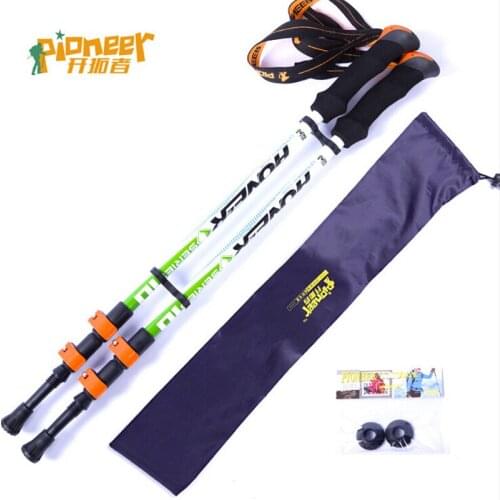 2021 New Ultra-Light Adjustable Camping Hiking Walking Trekking Stick Alpenstock Carbon Fiber Climbing Skiing Ski Pole