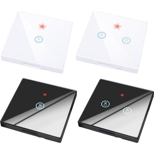 1/2/3 Gang Tempered Glass Panel WiFi Touching Switch 433MHZ Wireless Control Lamp Switch Waterproof Anti-electric Shock Switch