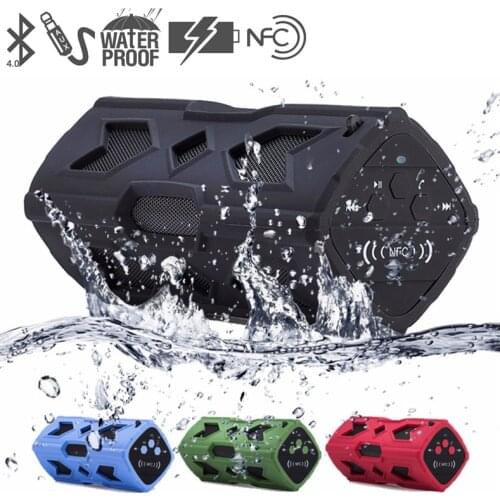 Portable Shower Speaker Waterproof Wireless Bluetooth Subwoofer Handsfree Loudspeaker with AUX NFC For iOS Android Power