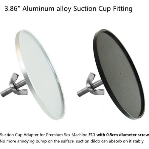Fredorch 3.86" black Suction Cup Adapter for Premium Sex Machine F11 / F12 /F14 series with 0.5cm diameter screw