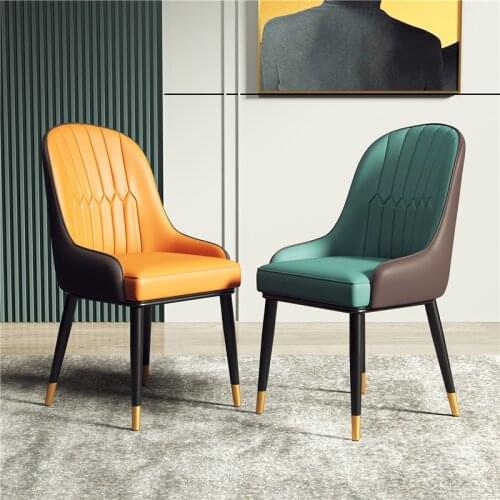 Nordic light luxury dining chair simple modern net red chair home restaurant chair nail backrest negotiating leisure chair