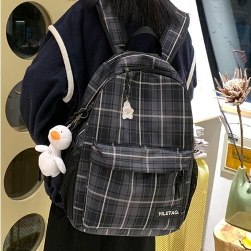 Girls College School Backpack Casual New Simple Women Backpacks Striped Book Packbags for Teenage Travel Shoulder Bag Rucksack