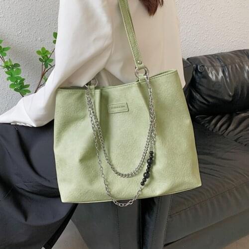 Female Shoulder Bags High Quality Soft Leather Handbags for Women Large Capacity Retro Hobo Bag Lady Big Solid Color Shopper Bag