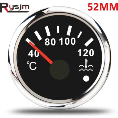 High Quality 52 mm 40~120 Celsius Boat Car Digital Water Temperature Gauge Auto Car Water Temp Meter Gauge 12V/24V