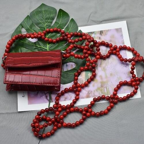 Top crossbody tiny bag Strap 120cm length Fashion acrylic Chain rainbow color Lady woven tiny bag chain Lady Shoulder Bag Belts