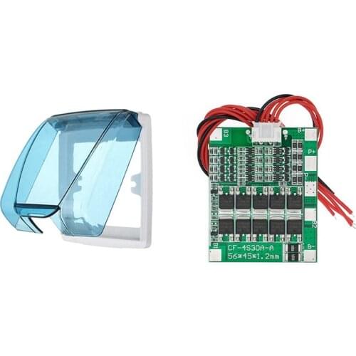 1 Pcs 86 Type Wall Socket Plate Panel Switch Box Cover & 1 Pcs 4S 30A 14.8V 18650 Battery BMS PCB Protection Board