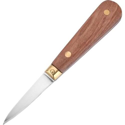 1PC Stainless Steel Wooden Handle Oyster Knife For Seafood Scallop Shucking Knife Shell Opener Tools Oyster Knives 16.5cm