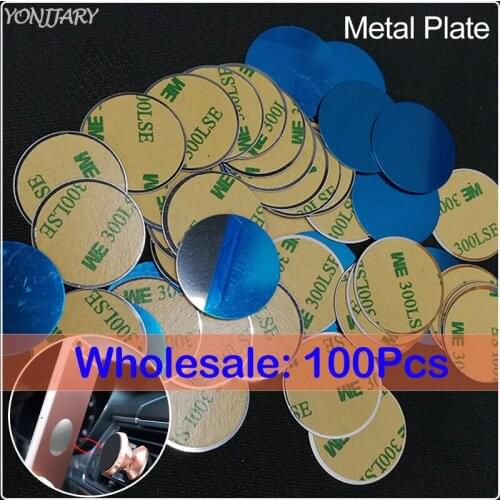 100Pcs Wholesale 30x0.3mm Metal Plate on Magnetic Car Phone Holder for iPhone Iron Sheet Mount Magnet Stand for Samsung Xiaomi