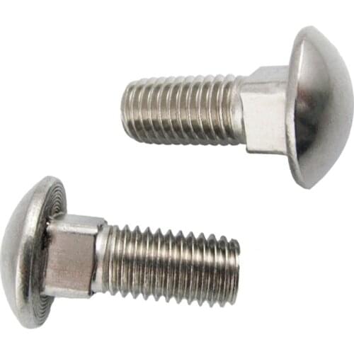 12pcs M5 Stainless Steel Full Thread Shelf Mushroom Square Head Neck Bolt Carriage screw screws bolt bolts 10mm-20mm length