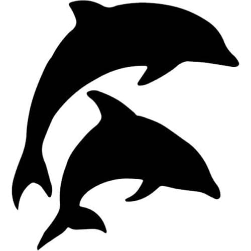 14.6CM*16.1CM Dolphin Pattern Vinyl Decal Body Of Car Decorate Car Stickers