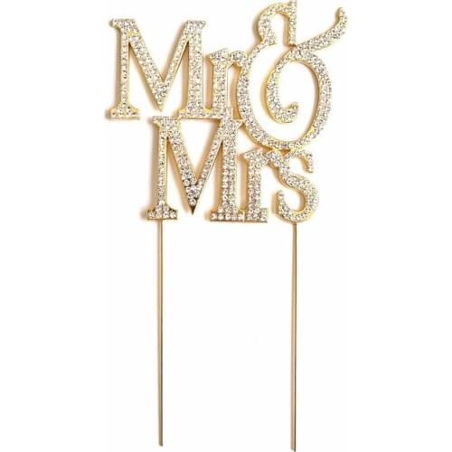 2018 Real 110x110mm 4 3/10" New Arrivals Mr Crystal Rhinestone Cake Toppers For Funny Wedding Party Decoration Birthday Candle