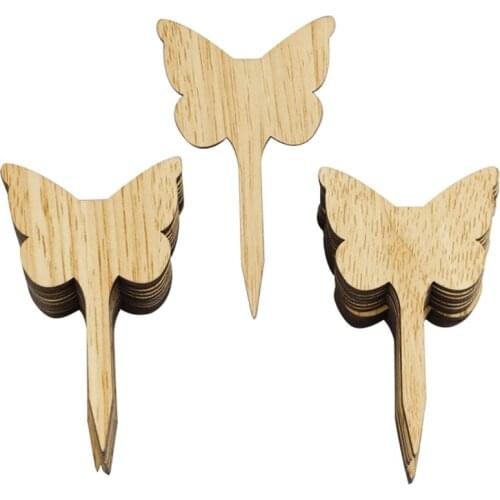 30pcs Butterfly Shape Plant Labels Garden Markers Classification Writing Board M17D