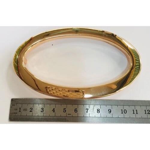 4PC Gold Plated Purse/Handbags Insertion Component Metal Oval Handle Ring Lock DIY Handmade