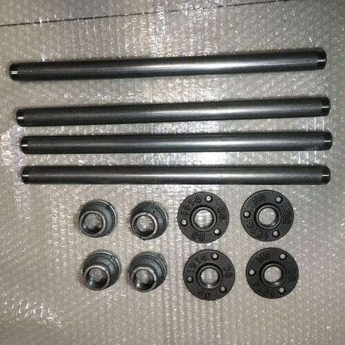 4pcs Industry 3/4" Pipes Table Leg Retro Furniture Leg Assemble Cabinet Holder Pipe Shelf Kits Furniture Accessory